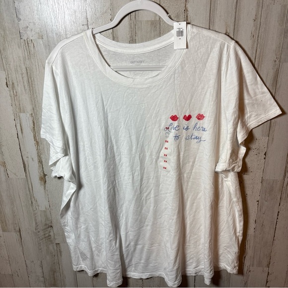 Old navy graphic t shirt women's size 3X Love Is Here To Stay - Picture 14 of 15